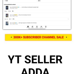 300k+ sub channel sale
